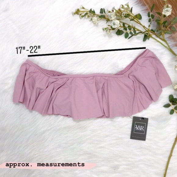 NWT Blush Rose Off-The-Shoulder Flutter Bikini Top - Picture 6 of 8
